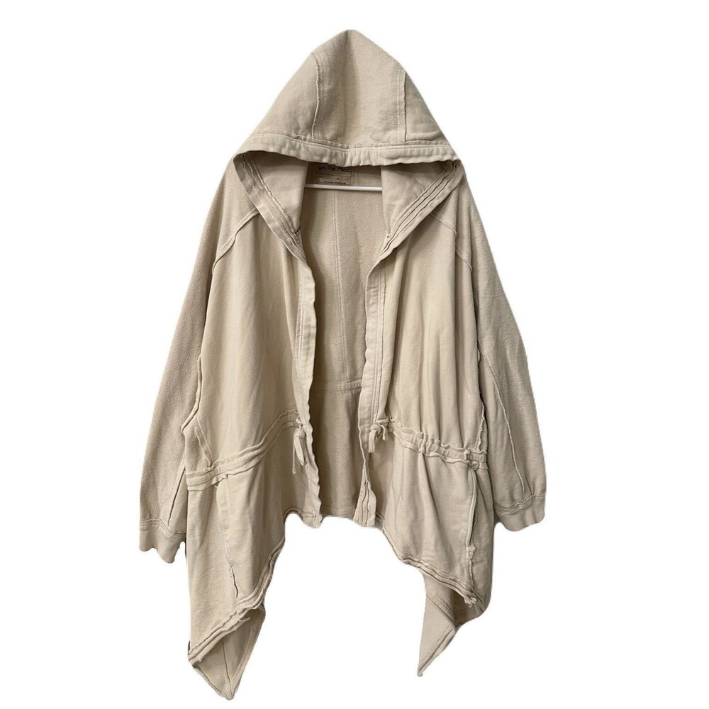 We The Free Womens Size Medium Drapey Oversized Oyster Beige Emilia Cardigan - Picture 5 of 9